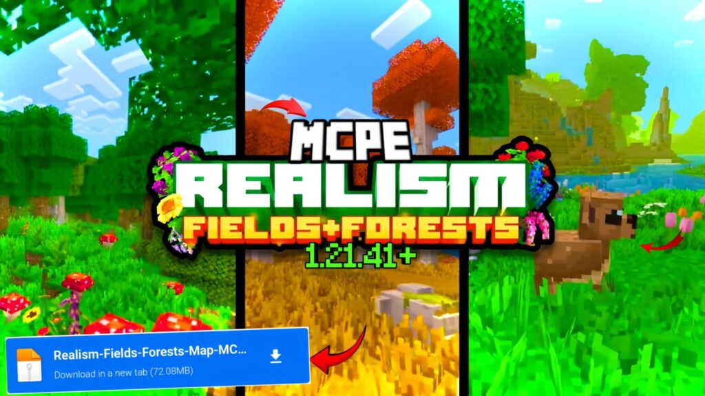 Realism: Fields + Forests Map