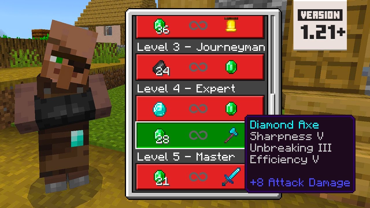 MCPE villager trade addon
