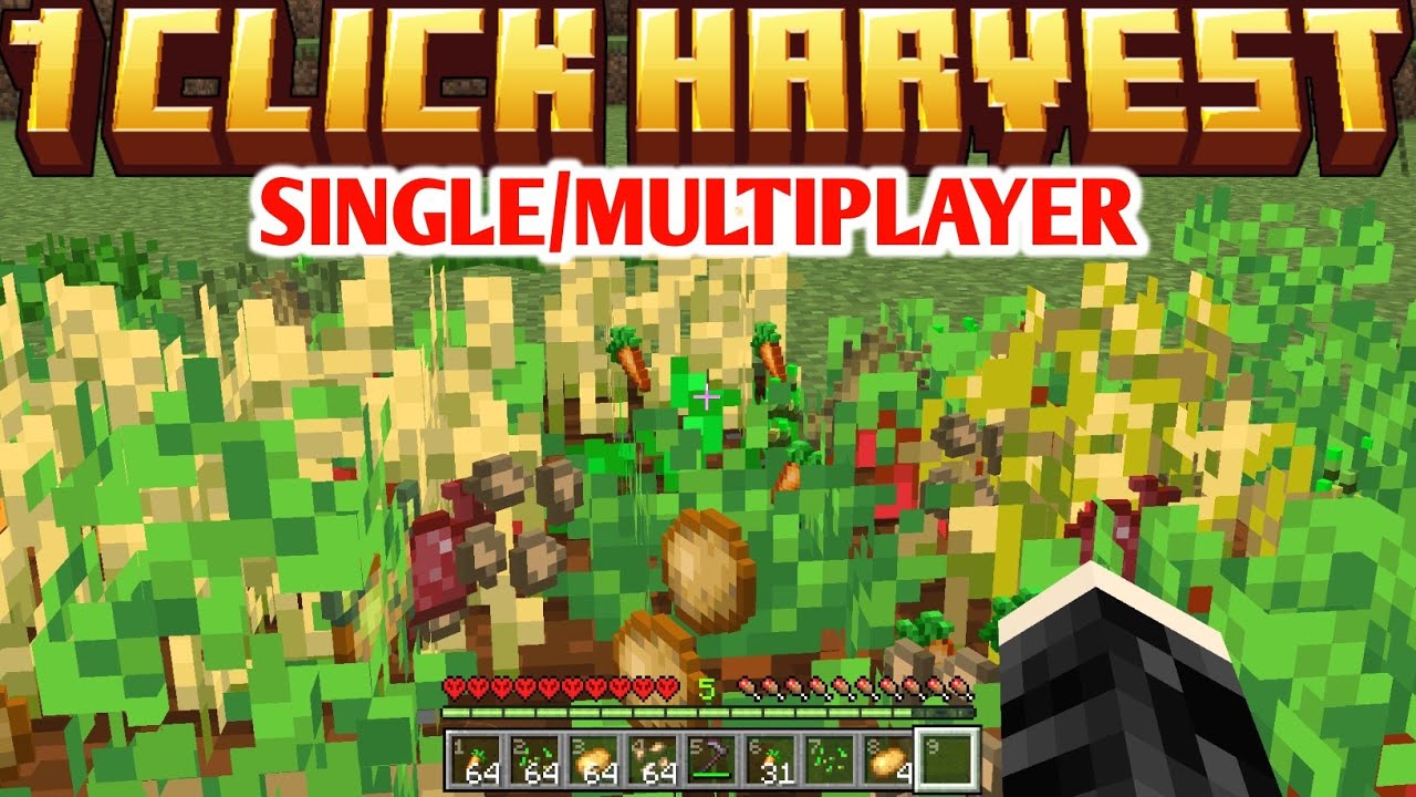 One Click Harvest Addon (1.21) – MCPE/Bedrock Mod 4