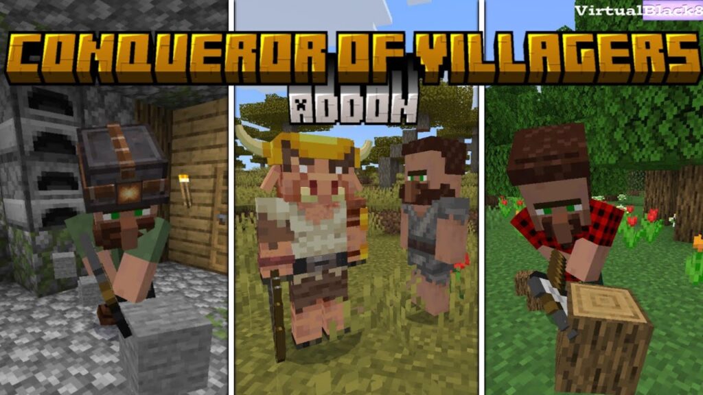Conqueror Of Villagers Addon (1.21+) | Minecraft PE Addons 1.21+ – Download Now