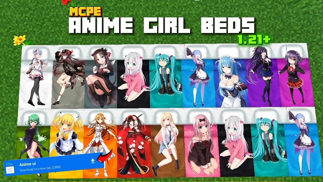 Anime Girl Beds Addon