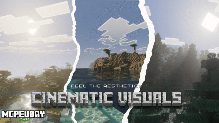 Cinematic Visuals Shader for Minecraft PE – Realistic Water, Godrays & PBR Textures