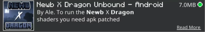 NEWB X Dragon Unbound Shader