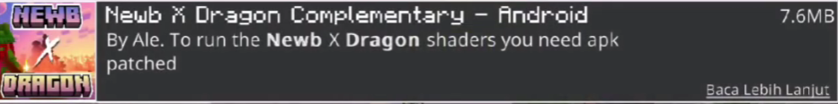 Newb X Dragon Complementary Shader