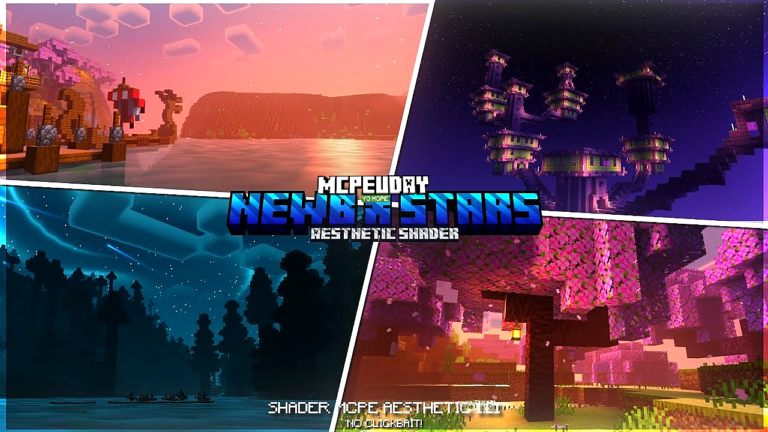 NEWB X STARS Shader for Minecraft PE (MCPE) – Best Realistic Shader with Stunning Night Sky