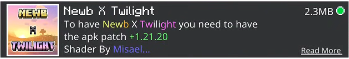 NEWB X Twilight Shaders