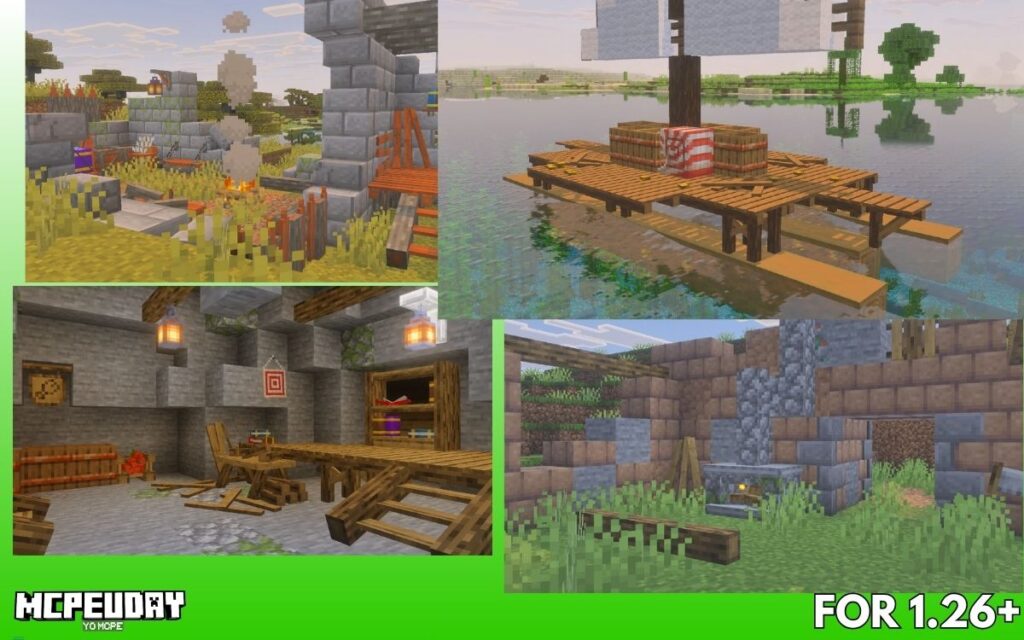 Medieval Structures Addon (1.26, 1.21) – Transform Your Minecraft World with Realistic Medieval Builds (1)