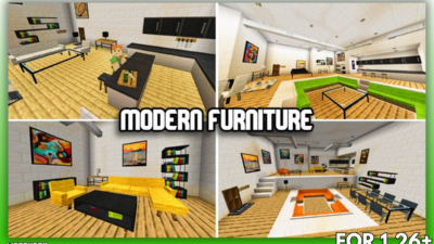 Modern Furniture Addon (1.21, 26.x) – Best MCPE Decoration Mod