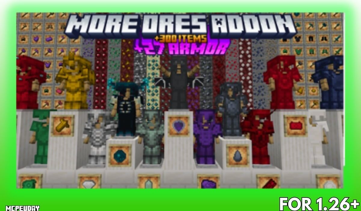 More Ores Add-on Minecraft 1.21 (26.x) – Download & Guide
