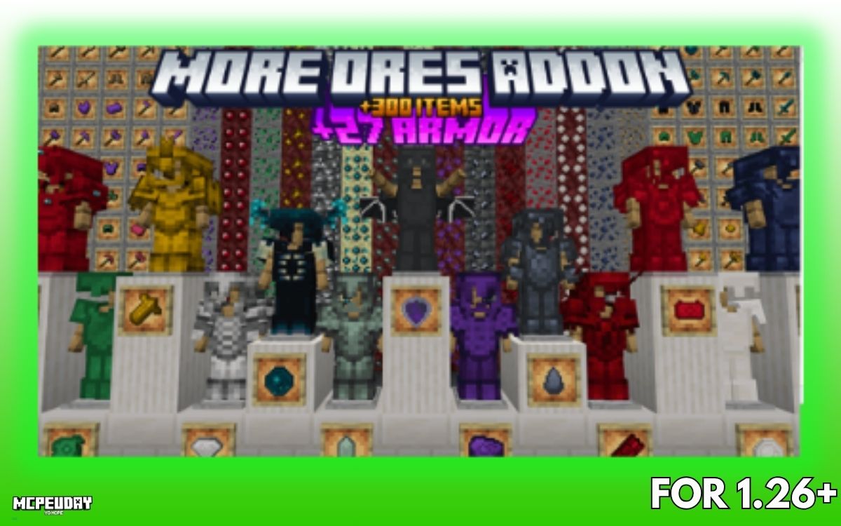 More Ores Add-on Minecraft 1.21 (26.x) – Download & Guide