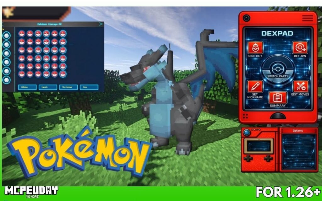 Pokemon Revival Addon (1.26, 1.21) – Turn Minecraft PE Into a Full Pokémon World