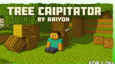 Raiyon’s Tree Capitator Addon (26.x, 1.21) – Fast Tree Cutting Mod for MCPE