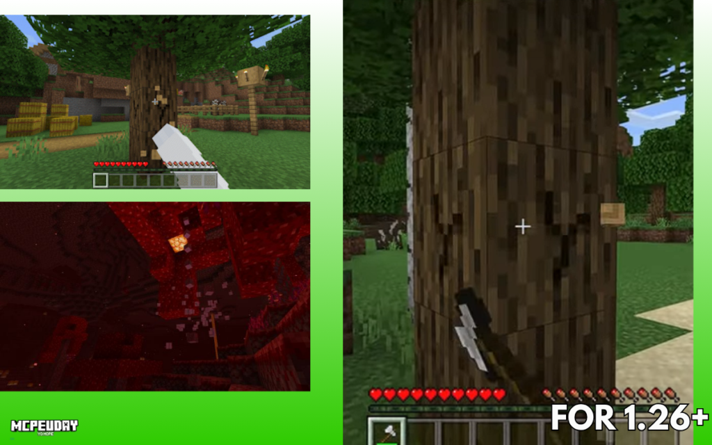 Raiyon’s Tree Capitator Addon (26.x, 1.21) – Screenshots:-