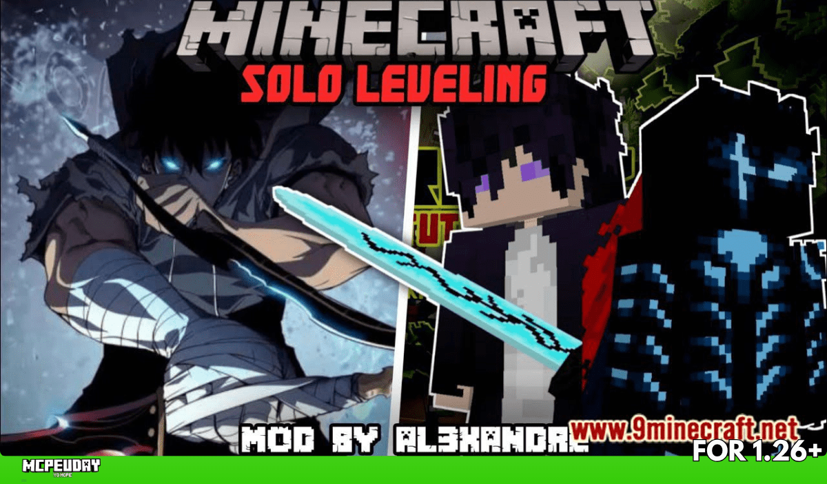Solo Leveling Map + Addon (1.21, 1.20) for MCPE – RPG Anime Mod