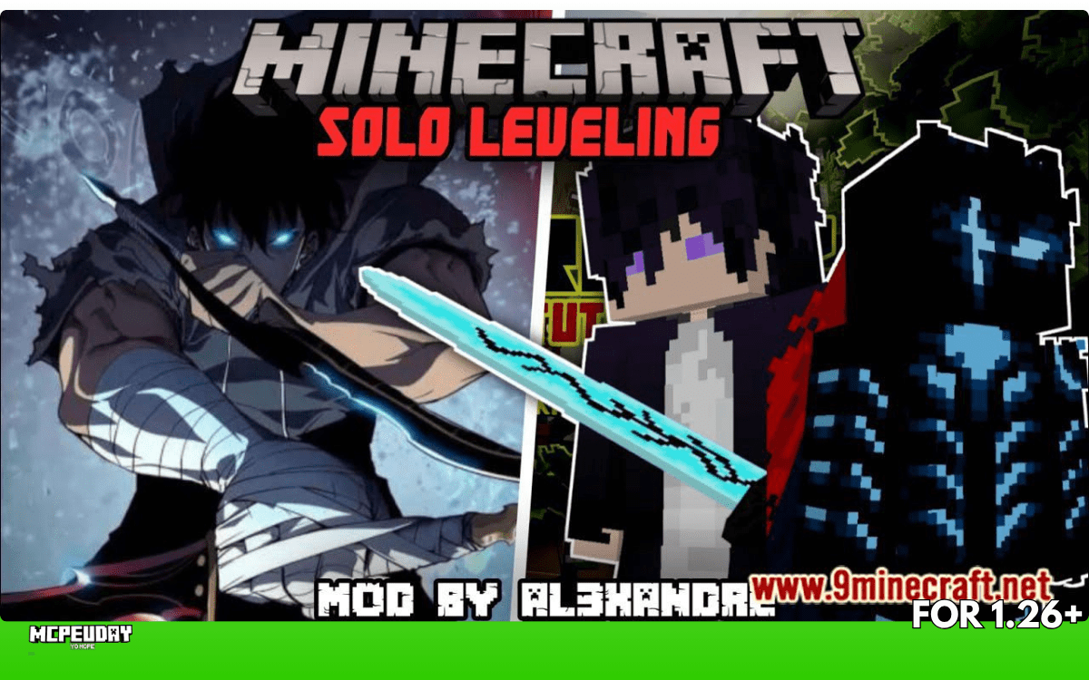 Solo Leveling Map + Addon (1.21, 1.20) for MCPE – RPG Anime Mod
