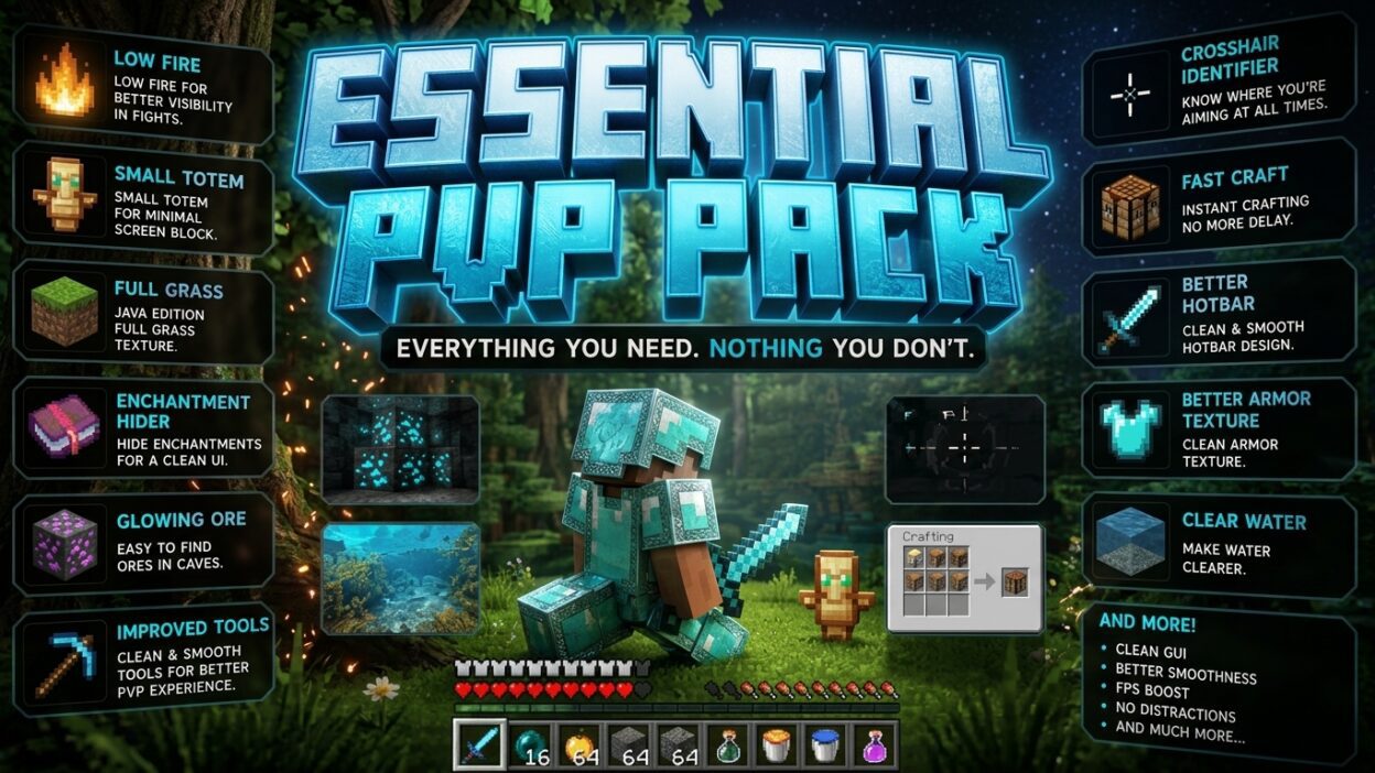 Ultimate Pvp Texture Pack (26.x, 1.21) – MCPE/Bedrock Texture Pack