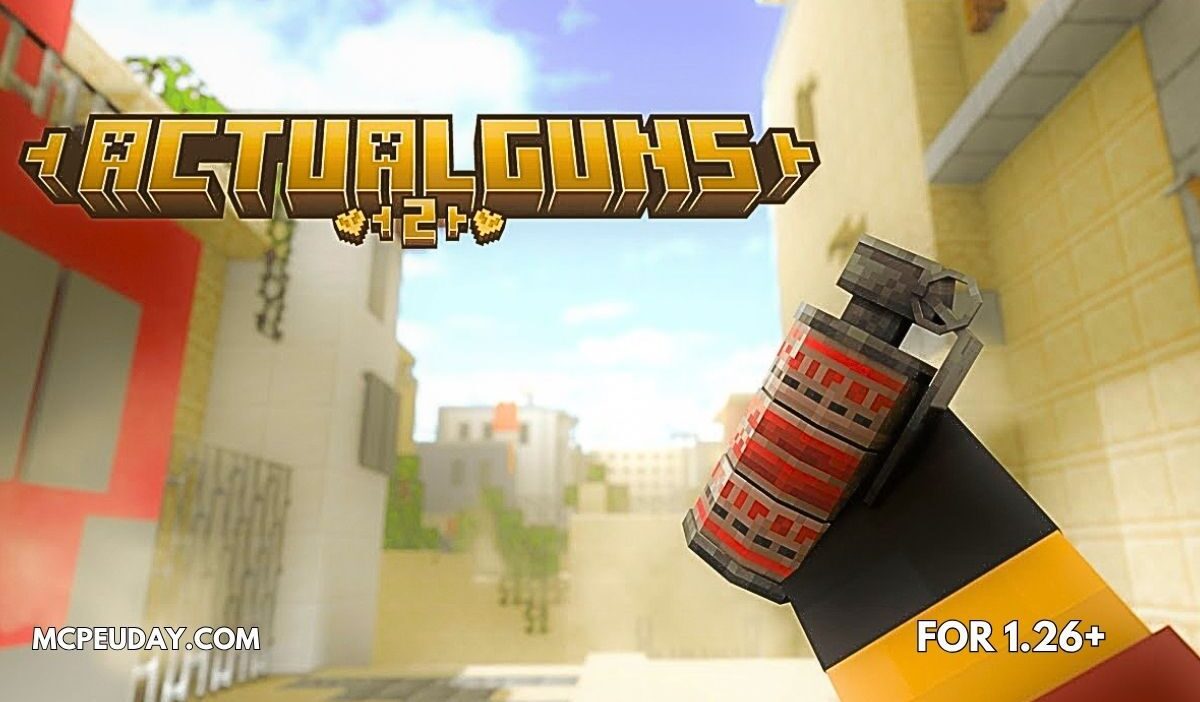 Actual Guns 2 Addon (1.21) – Realistic 3D Guns Mod for MCPE