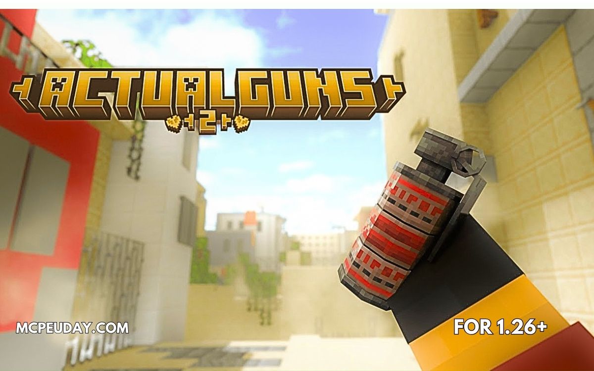 Actual Guns 2 Addon (1.21) – Realistic 3D Guns Mod for MCPE