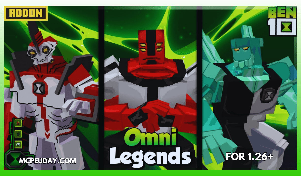 Ben 10 Addon (1.21+) for Minecraft PE – Omni Legends Mod Download