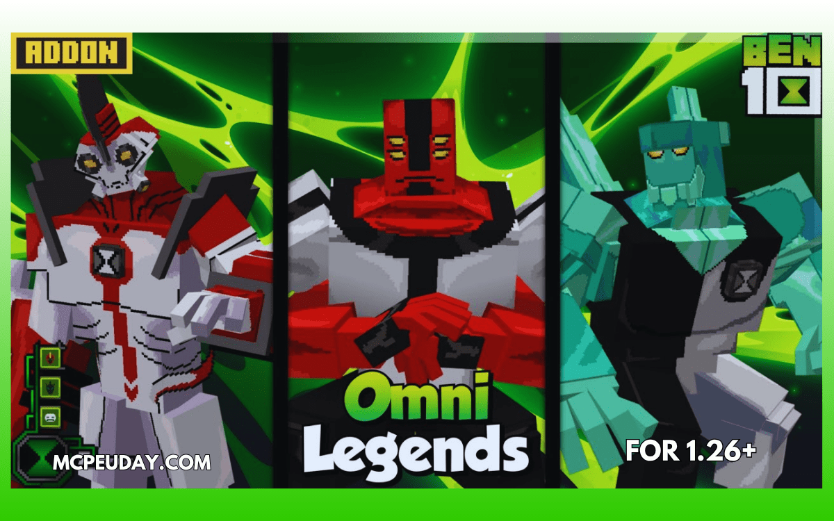 Ben 10 Addon (1.21+) for Minecraft PE – Omni Legends Mod Download