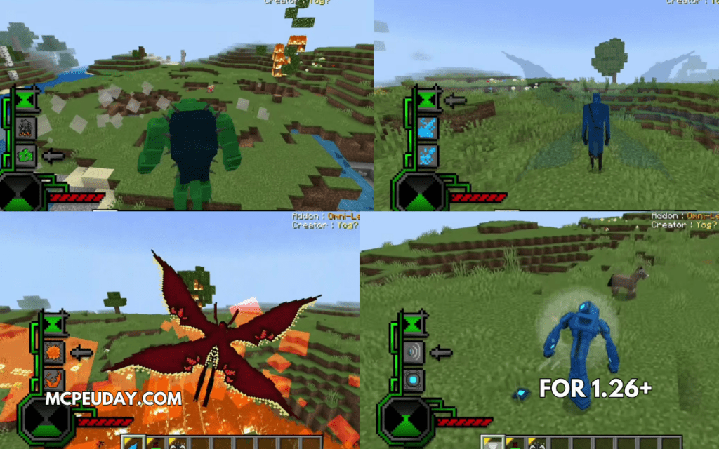 Ben 10 Addon (1.21+) for Minecraft PE –Screenshots