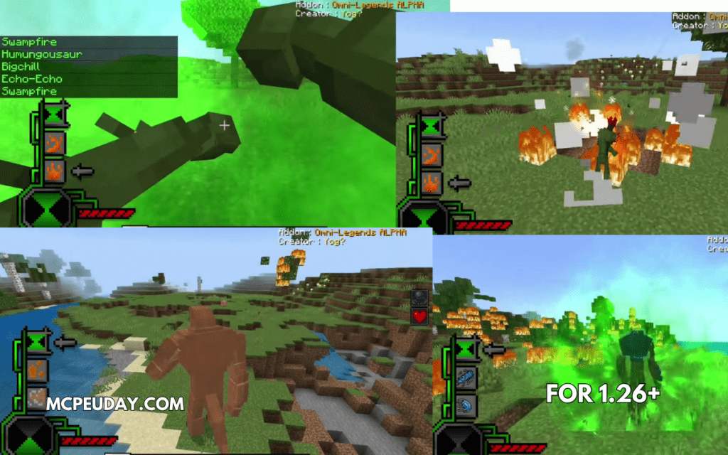 Ben 10 Addon (1.21+) for Minecraft PE –Screenshots