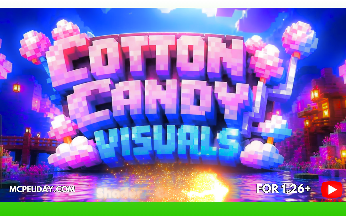 Camy’s Cotton Candy Visuals Shader (1.21) – MCPE Aesthetic Shader