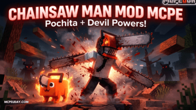 Chainsaw Man Addon MCPE 1.21/1.26 – Become Denji in Minecraft PE