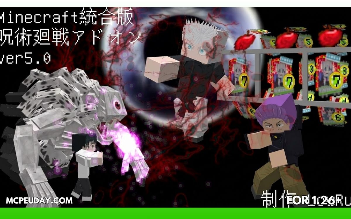 Jujutsu Kaisen Addon (26.x, 1.21) for MCPE – Anime Powers & Domain Combat
