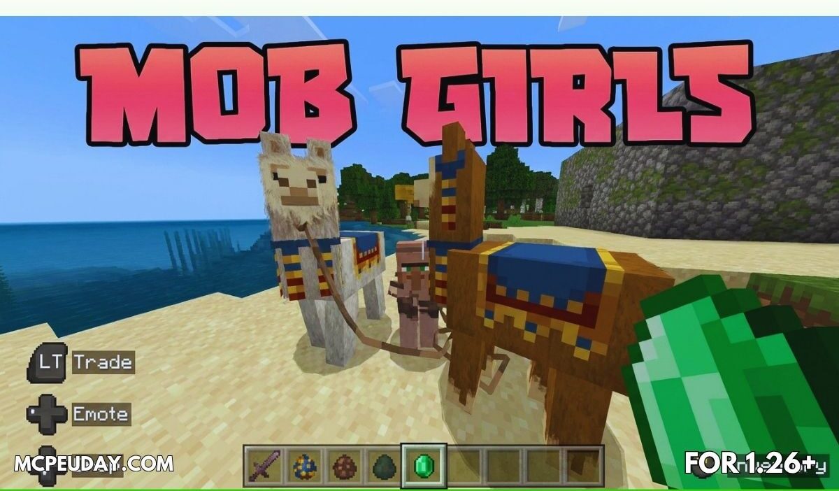 Mob Girls Addon (26.x, 1.21) – Anime Style Mob Transformation for MCPE