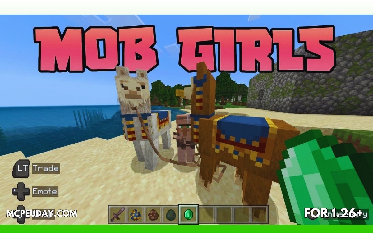 Mob Girls Addon (26.x, 1.21) – Anime Style Mob Transformation for MCPE