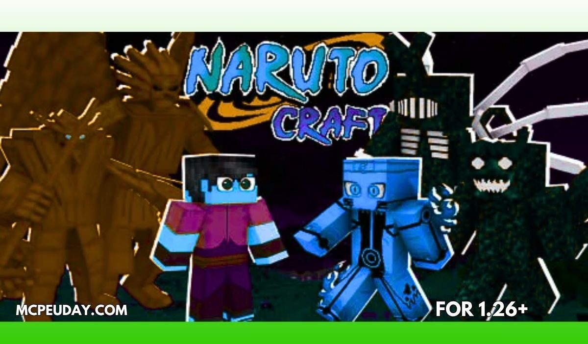 Naruto Craft V6.1 Addon (1.21, 1.20) – MCPE Naruto Mod Download