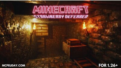 New Strawberry Shader (26.x, 1.21) for MCPE – Realistic Graphics & Lighting