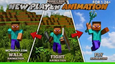 New Player Animation Addon (26.x, 1.21) – Realistic Movement Mod for MCPE