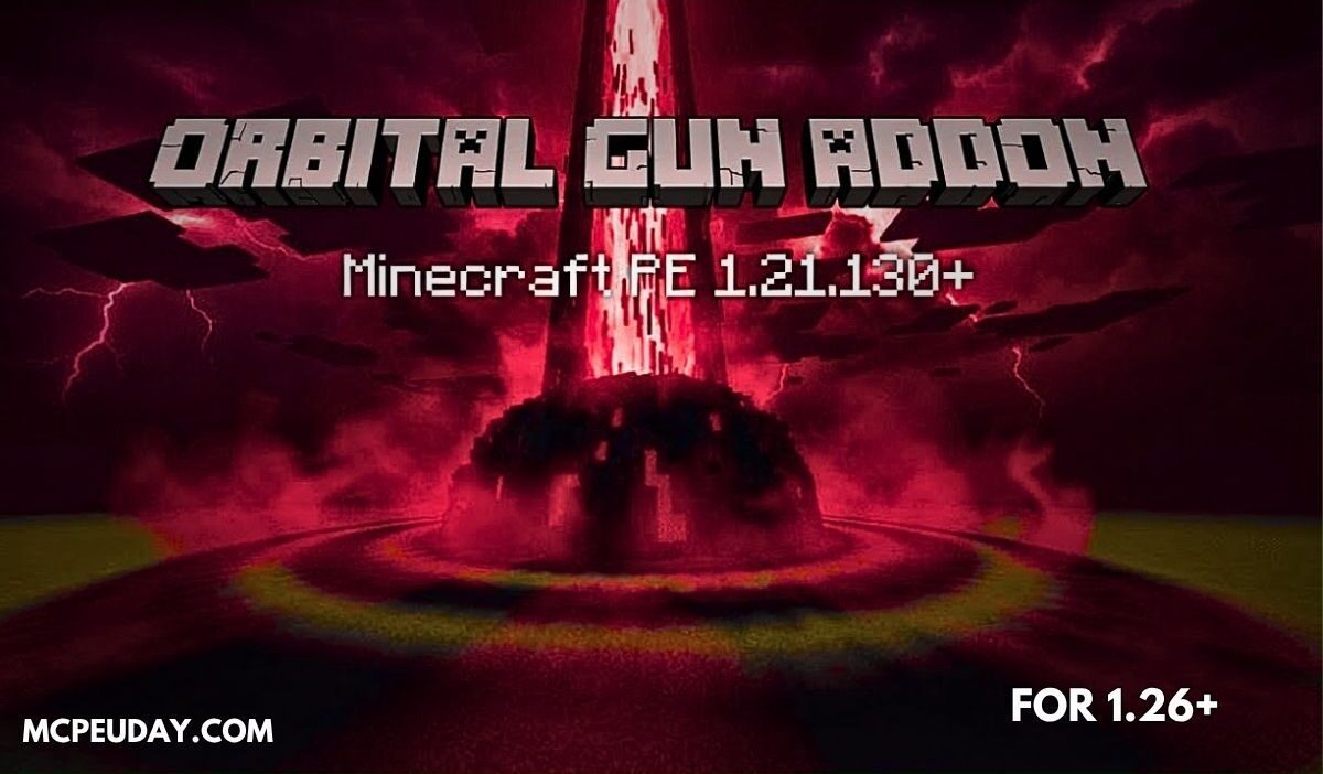 Orbital Railgun Addon (26.x, 1.21) – MCPE/Bedrock Mod