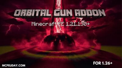 Orbital Railgun Addon (26.x, 1.21) – MCPE/Bedrock Mod