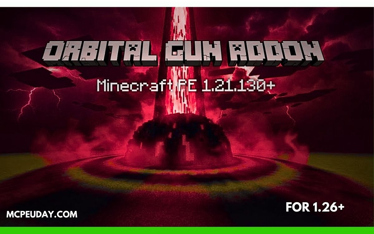 Orbital Railgun Addon (26.x, 1.21) – MCPE/Bedrock Mod
