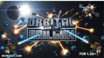 Orbital Railgun Mod (26.x, 1.21) for MCPE – Space Weapon Addon