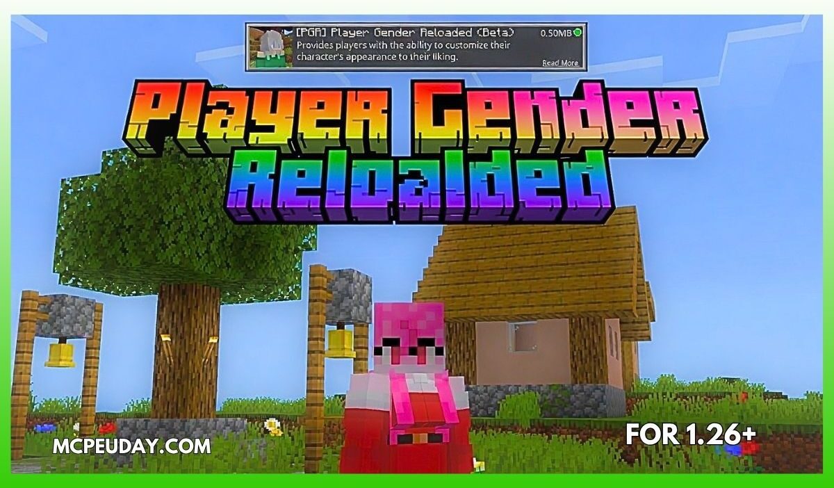Player Gender Reloaded Addon (1.21+) Download for MCPE