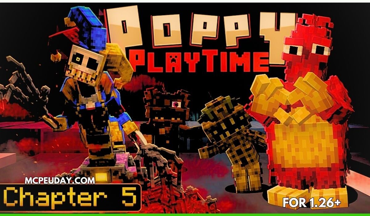 Poppy Playtime 5 Addon (1.21) – Horror Mod for MCPE Download