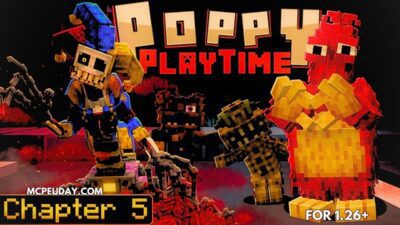 Poppy Playtime 5 Addon (1.21) – Horror Mod for MCPE Download