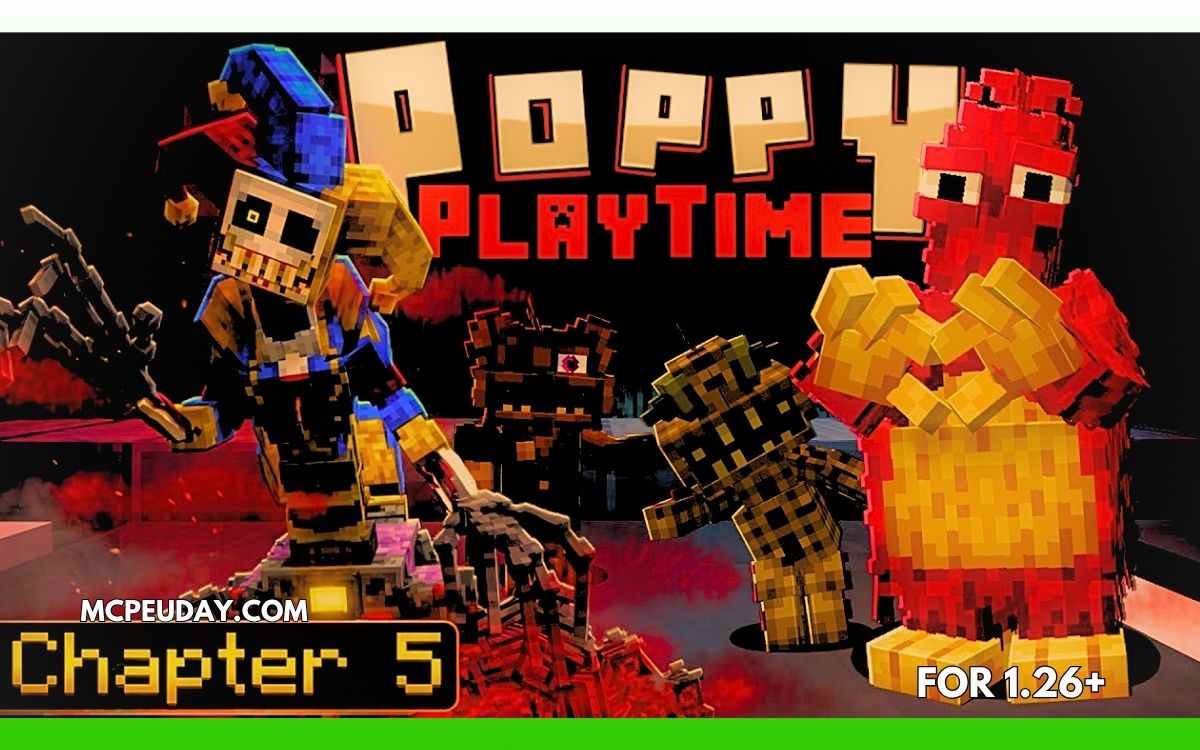 Poppy Playtime 5 Addon (1.21) – Horror Mod for MCPE Download