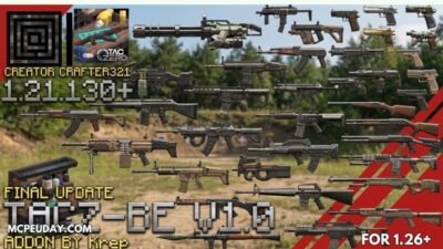 TACZ Addon (1.21) for MCPE – Realistic 3D Guns & Tactical Combat