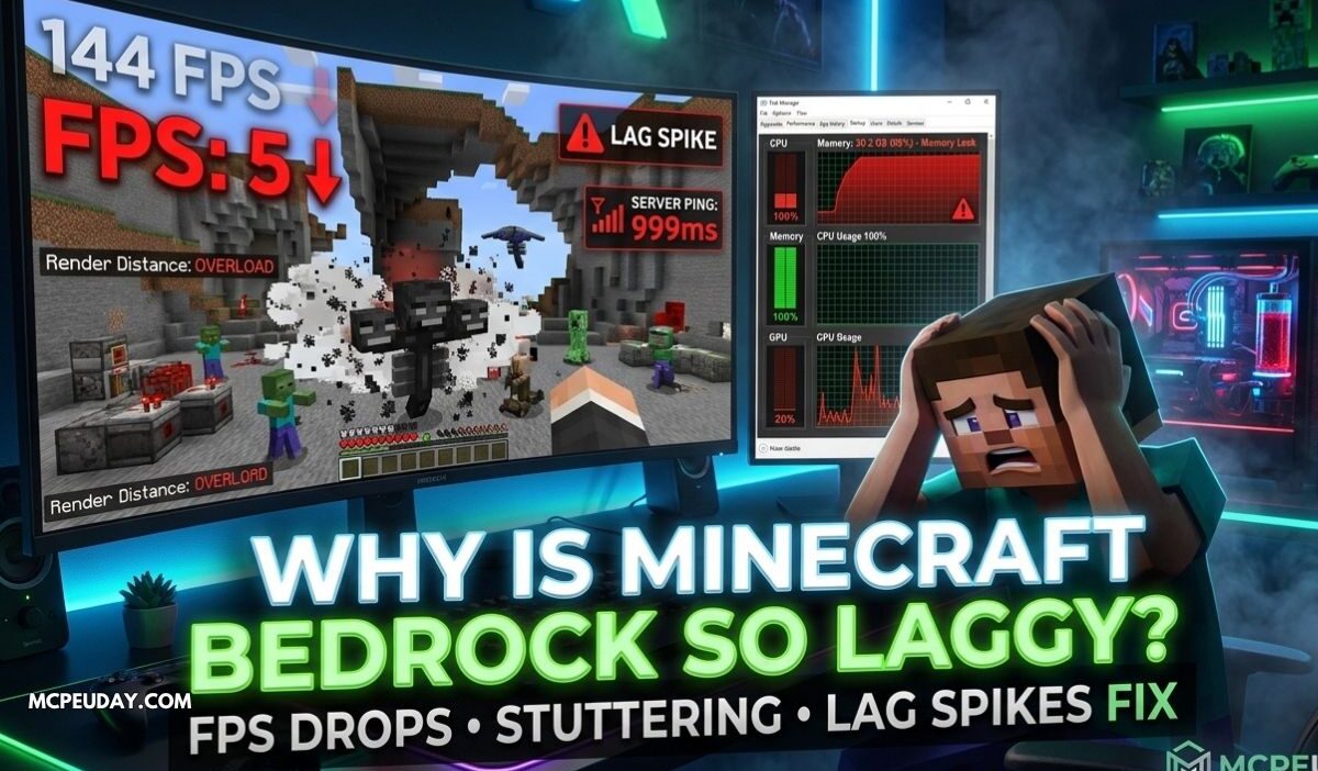 Why Is Minecraft Bedrock So Laggy? Fix FPS Drops, Stuttering & Lag Spikes (2026 Guide)