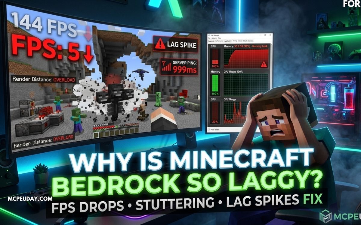 Why Is Minecraft Bedrock So Laggy? Fix FPS Drops, Stuttering & Lag Spikes (2026 Guide)