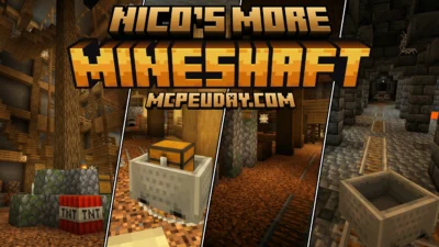 Nico's More Mineshaft Addon (26.x, 1.21) — MCPE/Bedrock Mod