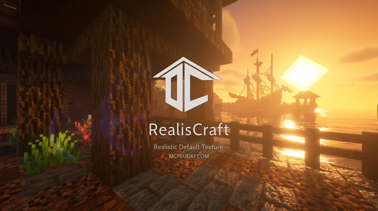 RealisCraft BE: Realistic Default Textures Pack (26.x, 1.21) – MCPE/Bedrock Texture Pack