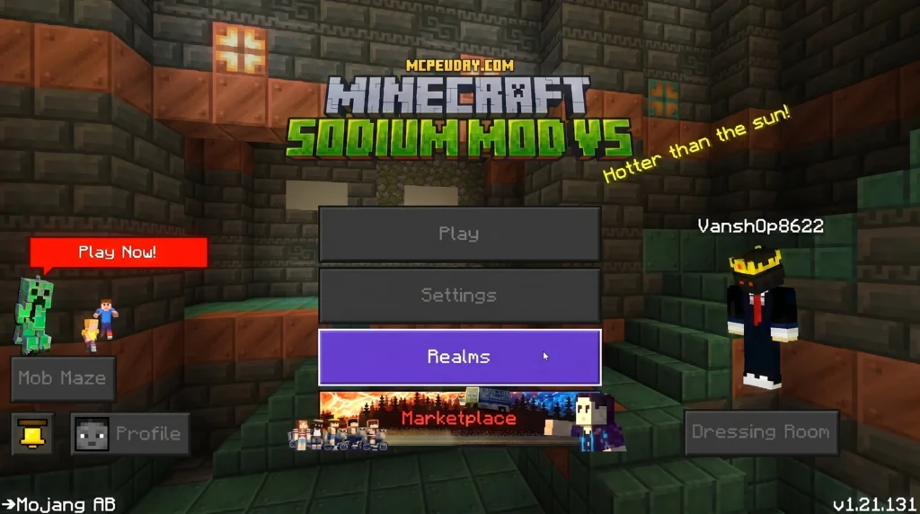 Sodium Mod V6 (26.x, 1.21) – MCPE/Bedrock Mod