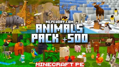 Animal Pack 500+ Addon (26.x, 1.21) – MCPE/Bedrock Mod