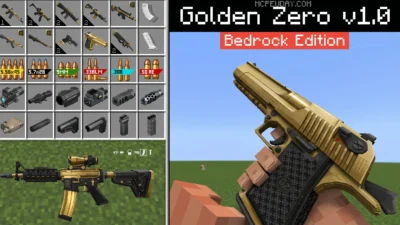 TACZ Golden Zero Addon (26.x, 1.21) – MCPE/Bedrock Mod